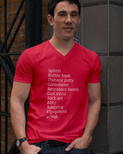Load image into Gallery viewer, Splints Button Hook Therapy Putty Goniometer Resistance Bands Guys V-Neck
