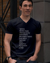 Load image into Gallery viewer, Splints Button Hook Therapy Putty Goniometer Resistance Bands Guys V-Neck