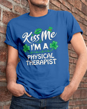 Load image into Gallery viewer, Physical Therapist Green Lip Shamrock St. Patrick's Day Color Changing Mug Guys Tee