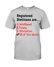 Load image into Gallery viewer, Registered Dietitians Are Intelligent Attractive Printed Mug Guys Tee