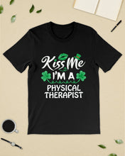 Load image into Gallery viewer, Physical Therapist Green Lip Shamrock St. Patrick's Day Color Changing Mug Guys Tee