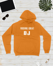 Load image into Gallery viewer, Fucking Great DJ Black And White Printed Mug Hoodie
