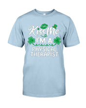 Load image into Gallery viewer, Physical Therapist Green Lip Shamrock St. Patrick's Day Color Changing Mug Guys Tee