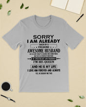 Load image into Gallery viewer, A Freaking Awesome Husband Is My Life Guys Tee