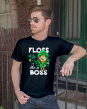 Load image into Gallery viewer, Funny Leprechaun Floss Like A Boss Shamrock Design St Patrick's Day Gift Guys Tee