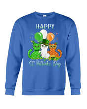 Load image into Gallery viewer, Lovely Cat And Balloons Happy St Patrick's Day Gift For Cat Lovers Sweatshirt