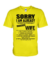 Load image into Gallery viewer, She's My Whole World Gift For Husband Guys V-Neck