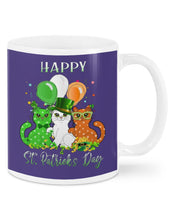 Load image into Gallery viewer, Lovely Cat And Balloons Happy St Patrick's Day Gift For Cat Lovers Mug