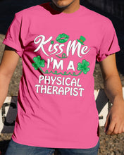 Load image into Gallery viewer, Physical Therapist Green Lip Shamrock St. Patrick's Day Color Changing Mug Guys Tee