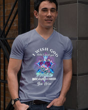 Load image into Gallery viewer, Rose Mandala Pattern I Need You Here Gift For Angel Dad Guys V-Neck