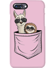 Load image into Gallery viewer, Cool Llama And Sloth In Pocket Meaningful Gift Phone case