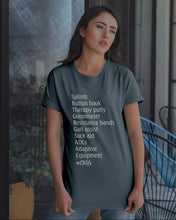 Load image into Gallery viewer, Splints Button Hook Therapy Putty Goniometer Resistance Bands Guys Tee