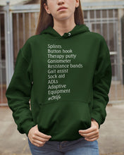 Load image into Gallery viewer, Splints Button Hook Therapy Putty Goniometer Resistance Bands Hoodie