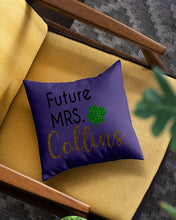 Load image into Gallery viewer, Shamrock Future Mrs Collins St Patrick's Day Pillow Cover