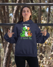Load image into Gallery viewer, Lovely Cat And Balloons Happy St Patrick's Day Gift For Cat Lovers Hoodie