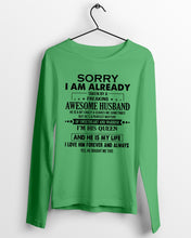Load image into Gallery viewer, A Freaking Awesome Husband Is My Life Unisex Long Sleeve