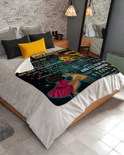 Load image into Gallery viewer, Pink Butterflies Sunflower I'll Stay There Forever Grandma Gift For Grandson Sherpa Blanket