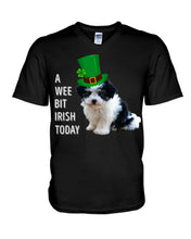 Load image into Gallery viewer, Mal-Shi Irish Today St. Patrick's Day Printed Mug Guys V-Neck