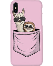 Load image into Gallery viewer, Cool Llama And Sloth In Pocket Meaningful Gift Phone case