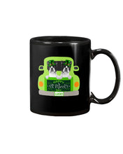 Load image into Gallery viewer, Boston Terrier Let's Go Travel Green Car St Patrick's Day Gift For Dog Lovers Mug
