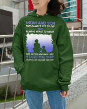 Load image into Gallery viewer, Mom And Son Always Heart To Heart Gift For Family Hoodie