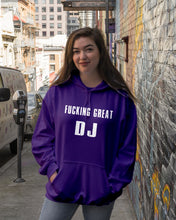 Load image into Gallery viewer, Fucking Great DJ Black And White Printed Mug Hoodie
