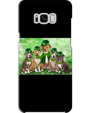 Load image into Gallery viewer, Staffordshire Leprechaun St Patrick's Day Gift For Dog Lovers Phone case