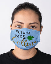 Load image into Gallery viewer, Shamrock Future Mrs Collins St Patrick's Day Cloth Face Mask