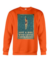 Load image into Gallery viewer, Just A Girl Who Loves Swimming Gift For Girls Sweatshirt
