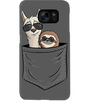 Load image into Gallery viewer, Cool Llama And Sloth In Pocket Meaningful Gift Phone case