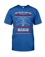 Load image into Gallery viewer, They Call Me A Lucky Man Gift For Husband Guys Tee