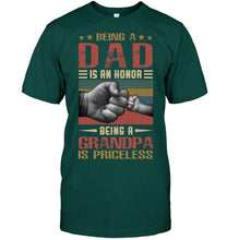 Load image into Gallery viewer, Being A Dad And Being A Grandpa Meaningful Gift For Family Guys Tee