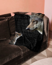 Load image into Gallery viewer, Wolf Grandma Gift For Grandson Believe In Yourself Fleece Blanket