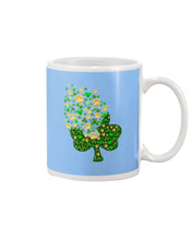 Load image into Gallery viewer, Dog Paws And Clover Shamrock Design St Patrick's Day Gift For Dog Lovers Mug