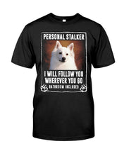Load image into Gallery viewer, American Eskimo Personal Stalker St. Patrick's Day Printed Mug Guys Tee