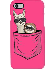 Load image into Gallery viewer, Cool Llama And Sloth In Pocket Meaningful Gift Phone case