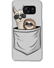 Load image into Gallery viewer, Cool Llama And Sloth In Pocket Meaningful Gift Phone case