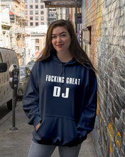 Load image into Gallery viewer, Fucking Great DJ Black And White Printed Mug Hoodie
