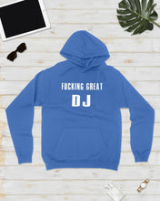Load image into Gallery viewer, Fucking Great DJ Black And White Printed Mug Hoodie