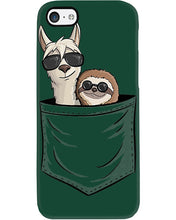 Load image into Gallery viewer, Cool Llama And Sloth In Pocket Meaningful Gift Phone case