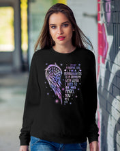 Load image into Gallery viewer, Purple Wings Gift For Angel Grandpa I Used To Be His Angel Sweatshirt