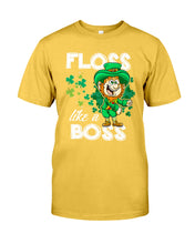 Load image into Gallery viewer, Funny Leprechaun Floss Like A Boss Shamrock Design St Patrick's Day Gift Guys Tee