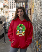Load image into Gallery viewer, Bull Terrier With Beer Celebrate St Patrick's Day Gift For Dog Lovers Hoodie
