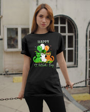 Load image into Gallery viewer, Lovely Cat And Balloons Happy St Patrick's Day Gift For Cat Lovers Guys Tee