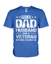 Load image into Gallery viewer, I'm A Dad Husband And A Veteran Gift For Family Guys V-Neck