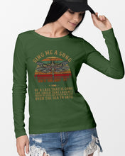 Load image into Gallery viewer, Sing Me A Song Dragonfly Retro Vintage Unisex Long Sleeve