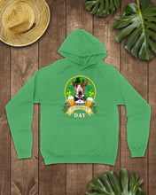 Load image into Gallery viewer, Bull Terrier With Beer Celebrate St Patrick's Day Gift For Dog Lovers Hoodie