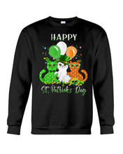 Load image into Gallery viewer, Lovely Cat And Balloons Happy St Patrick's Day Gift For Cat Lovers Sweatshirt