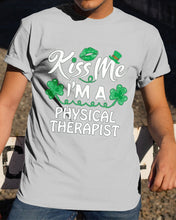 Load image into Gallery viewer, Physical Therapist Green Lip Shamrock St. Patrick's Day Color Changing Mug Guys Tee