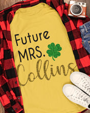 Load image into Gallery viewer, Shamrock Future Mrs Collins St Patrick's Day Guys Tee